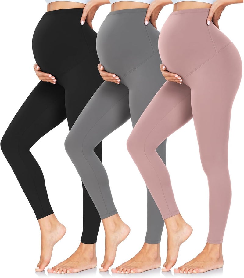 CTHH Women's Maternity Leggings Over The Belly Pregnancy Yoga Pants Activewear Workout Leggings - Image 1